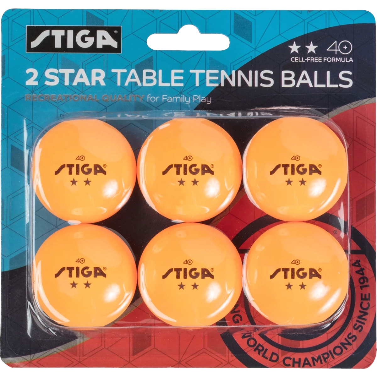 2-Star Table Tennis Balls (6 Pack)