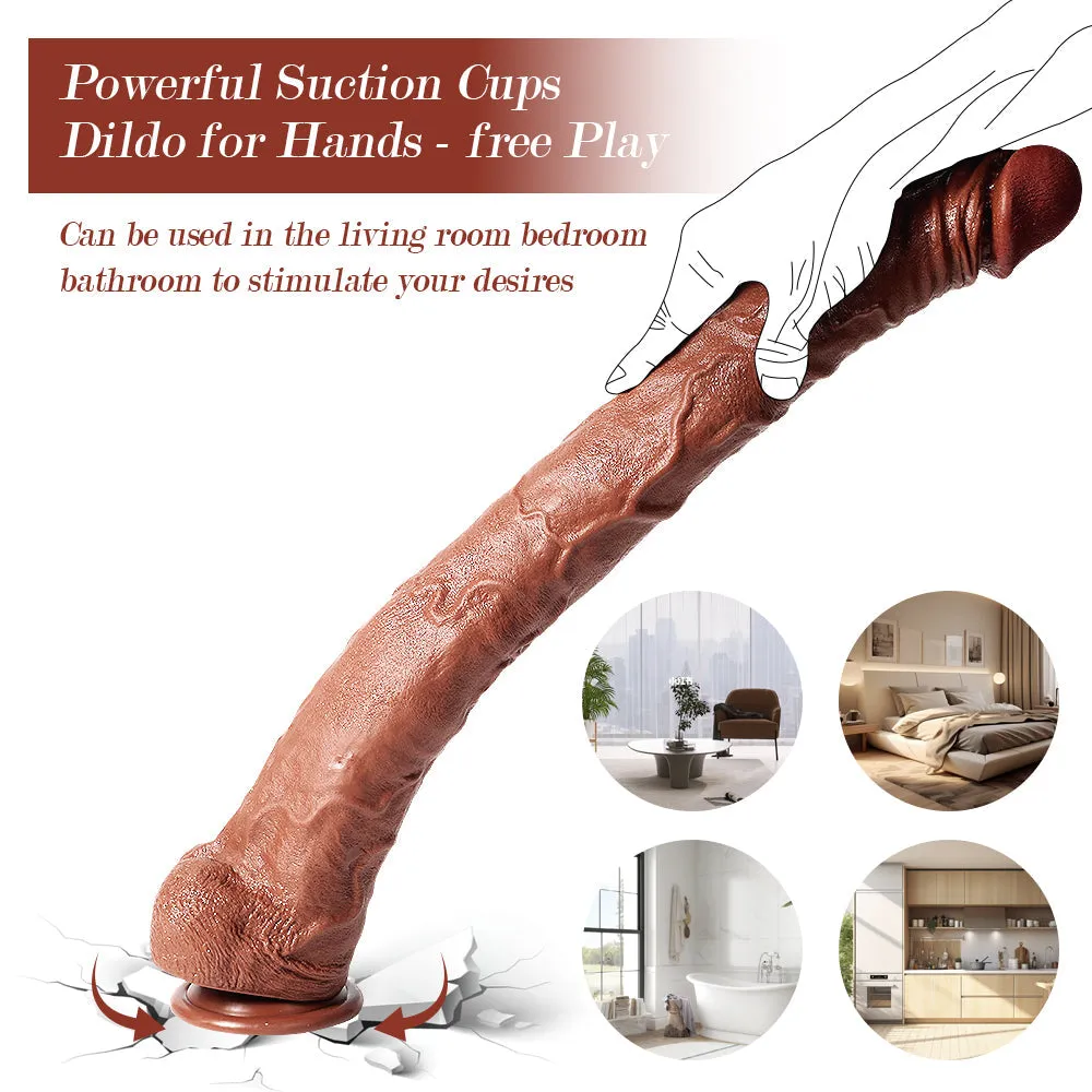22 Inch Super Long Flexible Realistic Dildo with Suction Base
