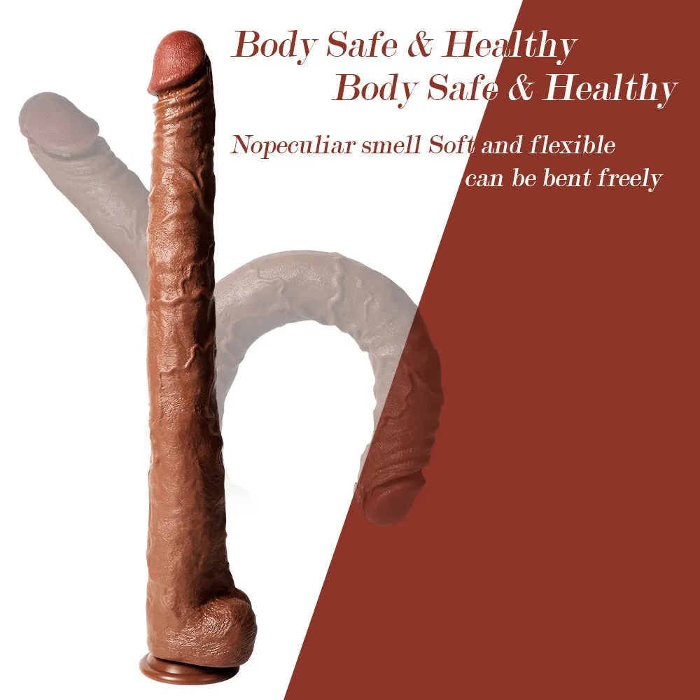 22 Inch Super Long Flexible Realistic Dildo with Suction Base