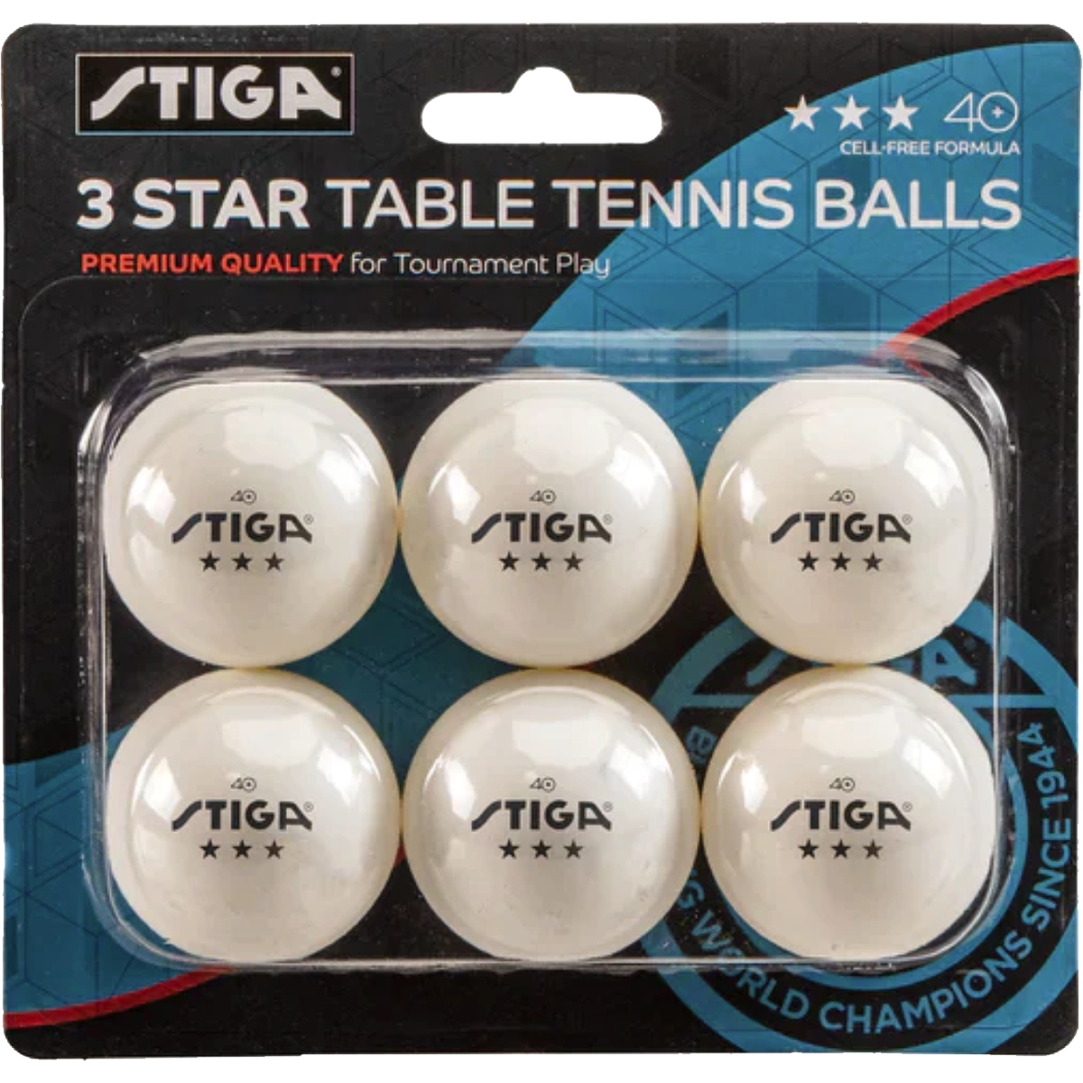 3-Star Table Tennis Balls (6 Pack)