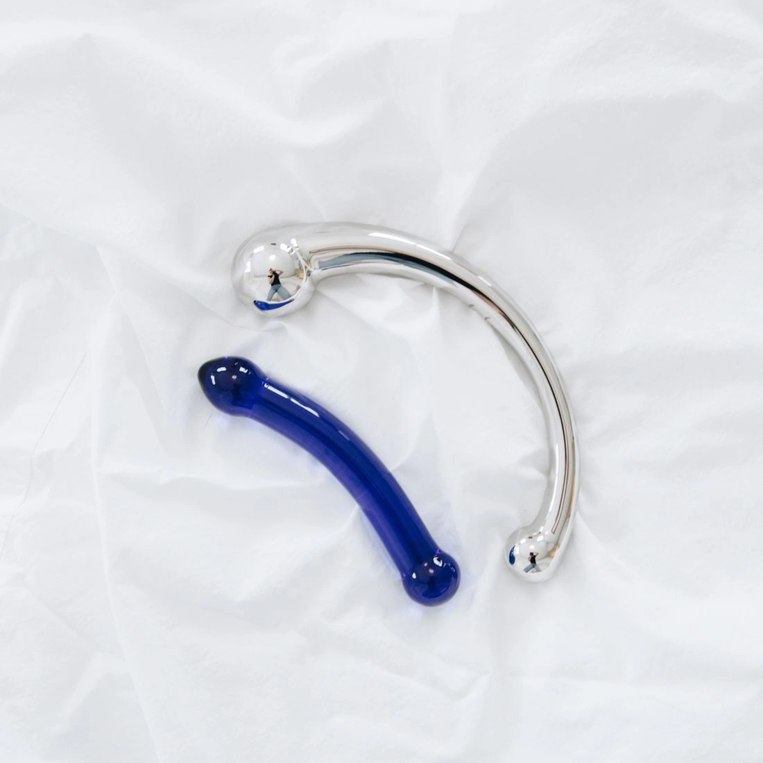 6 Curved G-Spot Glass Dildo