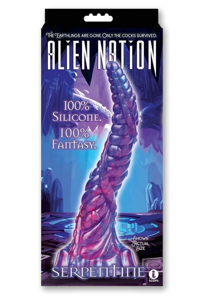 Alien Nation Serpentine Silicone Dildo - Purple/Pink