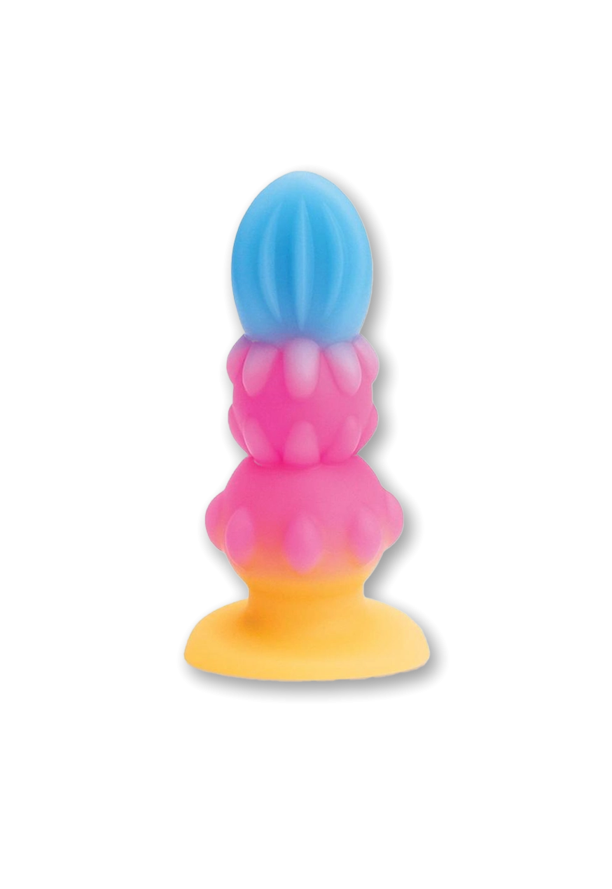 Alien Nation Sprite Jr. Silicone Anal Plug - Blue/Pink/Yellow