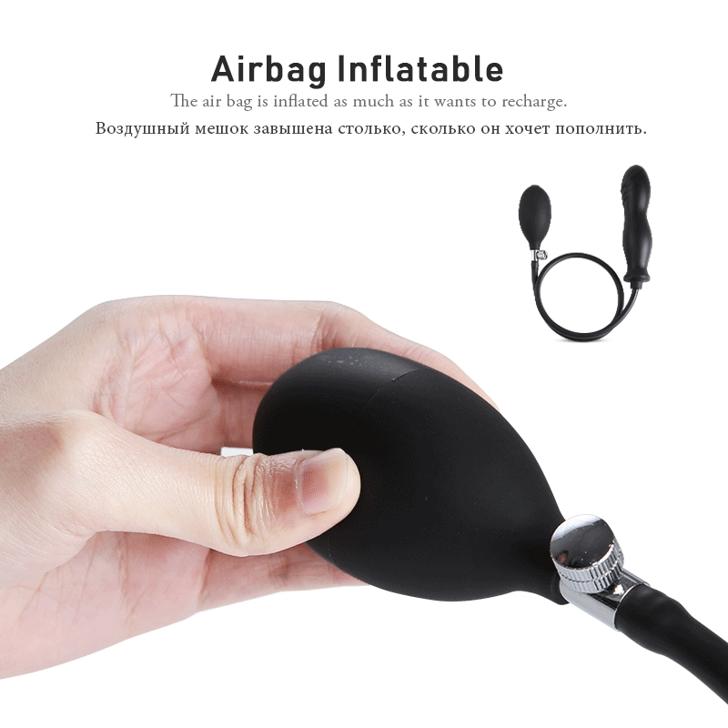 Anal Dilator Anal Inflatable Expandable Butt Plug with Pump Big Dildo Prostate Massage Toys for Men Gay