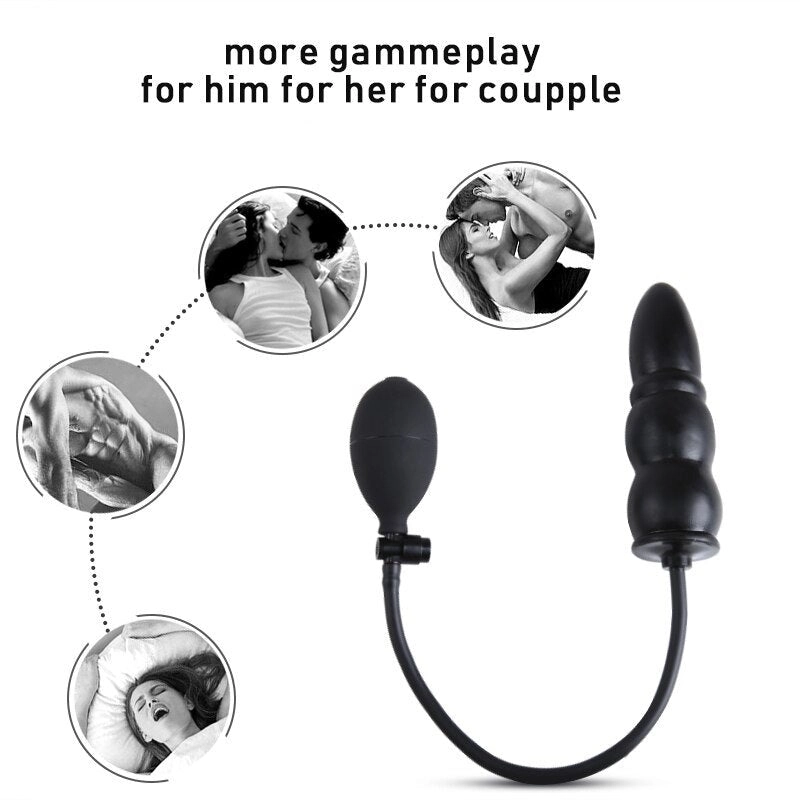 Anal Dilator Anal Inflatable Expandable Butt Plug with Pump Big Dildo Prostate Massage Toys for Men Gay