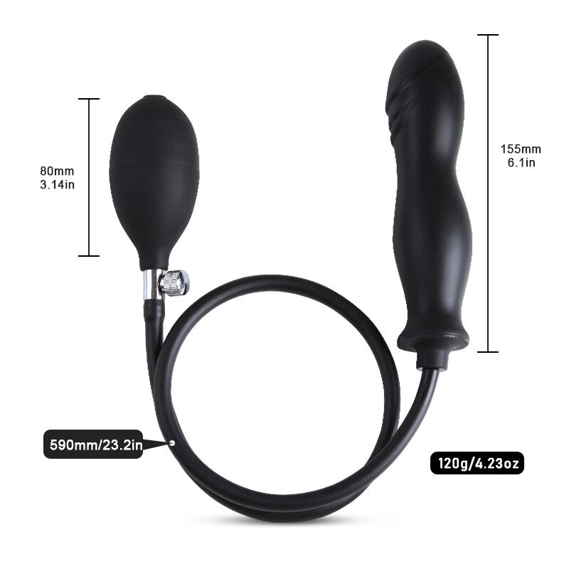 Anal Dilator Anal Inflatable Expandable Butt Plug with Pump Big Dildo Prostate Massage Toys for Men Gay