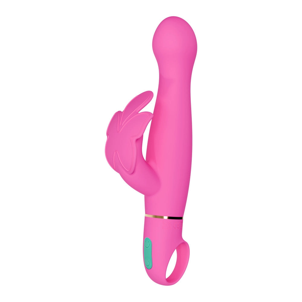 Aria by Blush® | Naughty AF 8 Inch Clitoral G-Spot Dual Stimulation Rechargeable Silicone Vibrator – In Pink