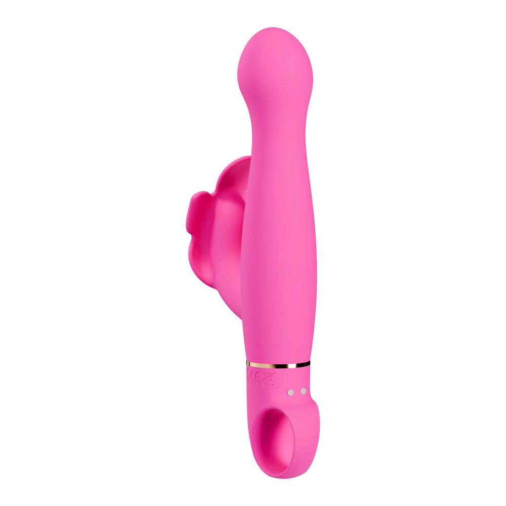 Aria by Blush® | Naughty AF 8 Inch Clitoral G-Spot Dual Stimulation Rechargeable Silicone Vibrator – In Pink
