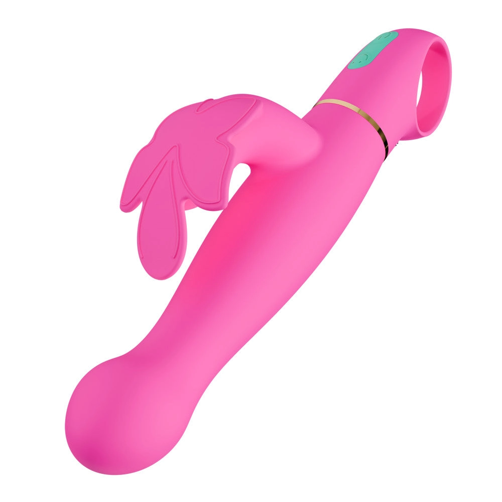 Aria by Blush® | Naughty AF 8 Inch Clitoral G-Spot Dual Stimulation Rechargeable Silicone Vibrator – In Pink
