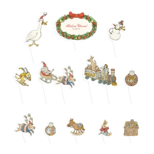 Atelier Choux Mini Cake Toppers - Christmas - Set of 12