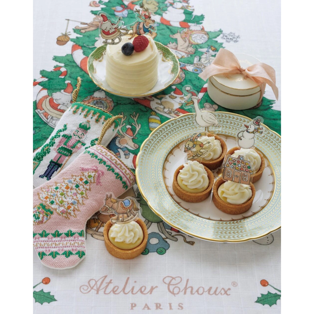 Atelier Choux Mini Cake Toppers - Christmas - Set of 12