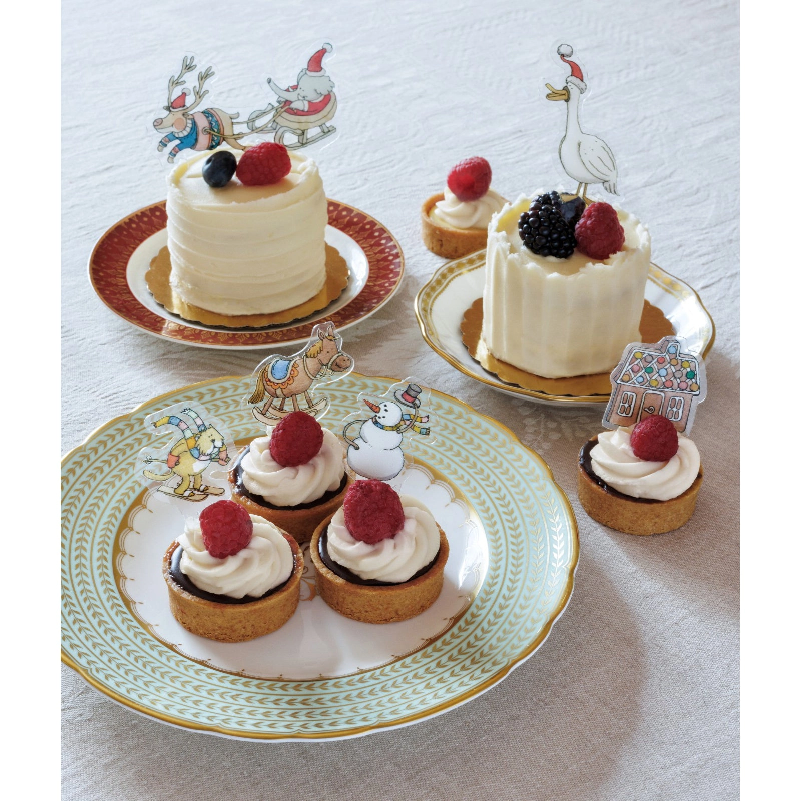 Atelier Choux Mini Cake Toppers - Christmas - Set of 12