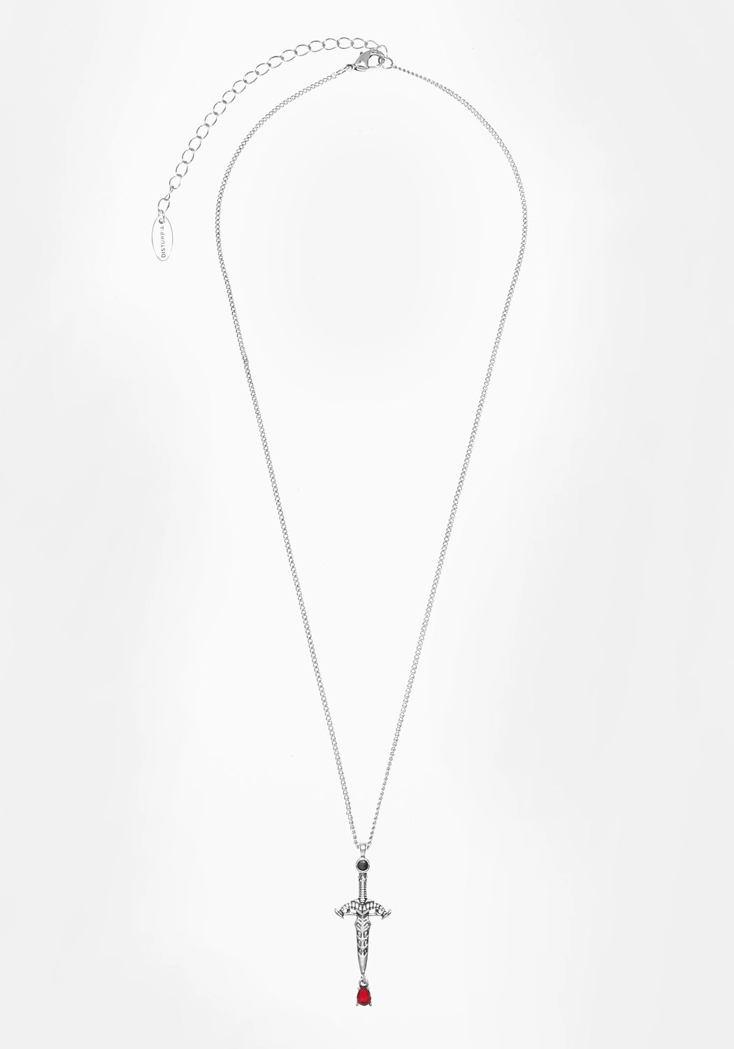ATHAME DAGGER CZ PENDANT NECKLACE
