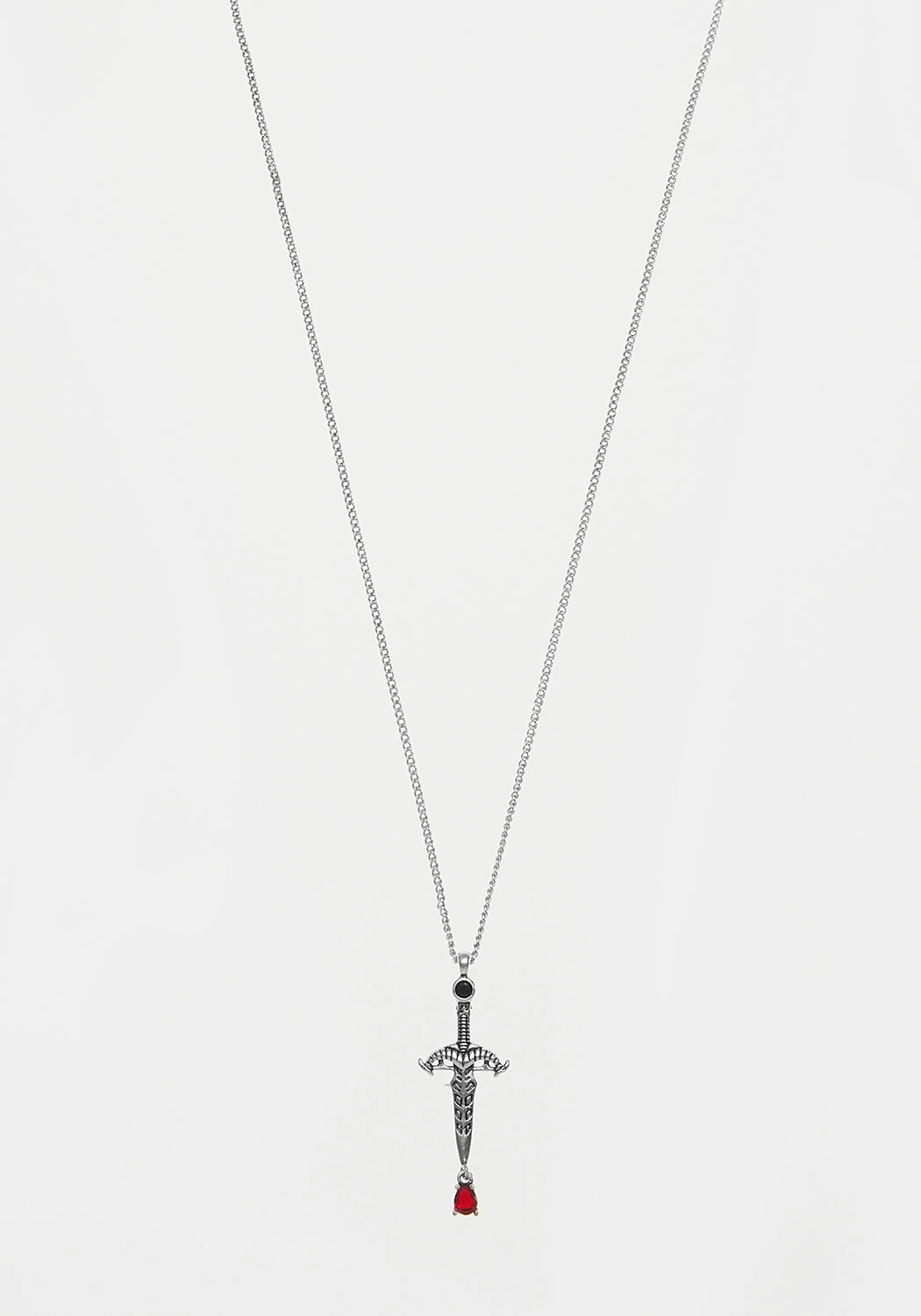 ATHAME DAGGER CZ PENDANT NECKLACE