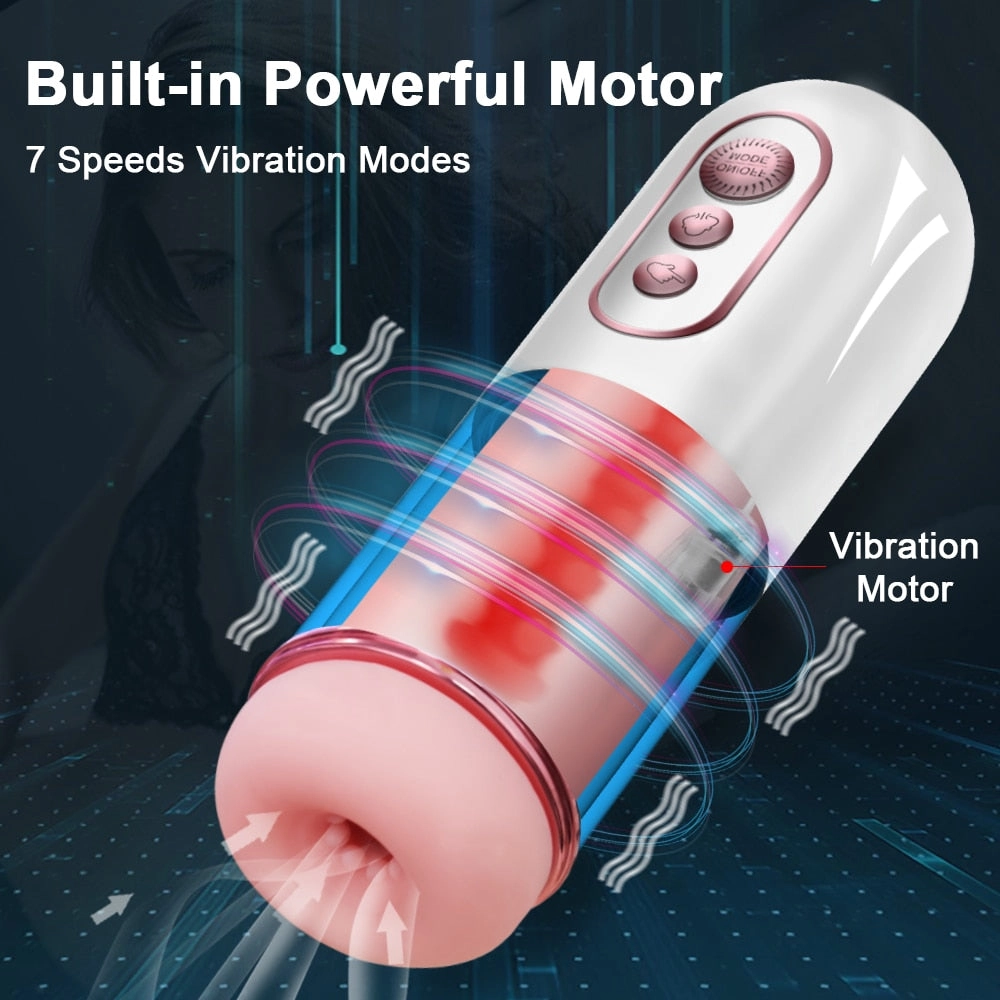Automatic Male Masturbator Blowjob Vagina Masturbation Pussy Sex Toys for Men Sucking Machine