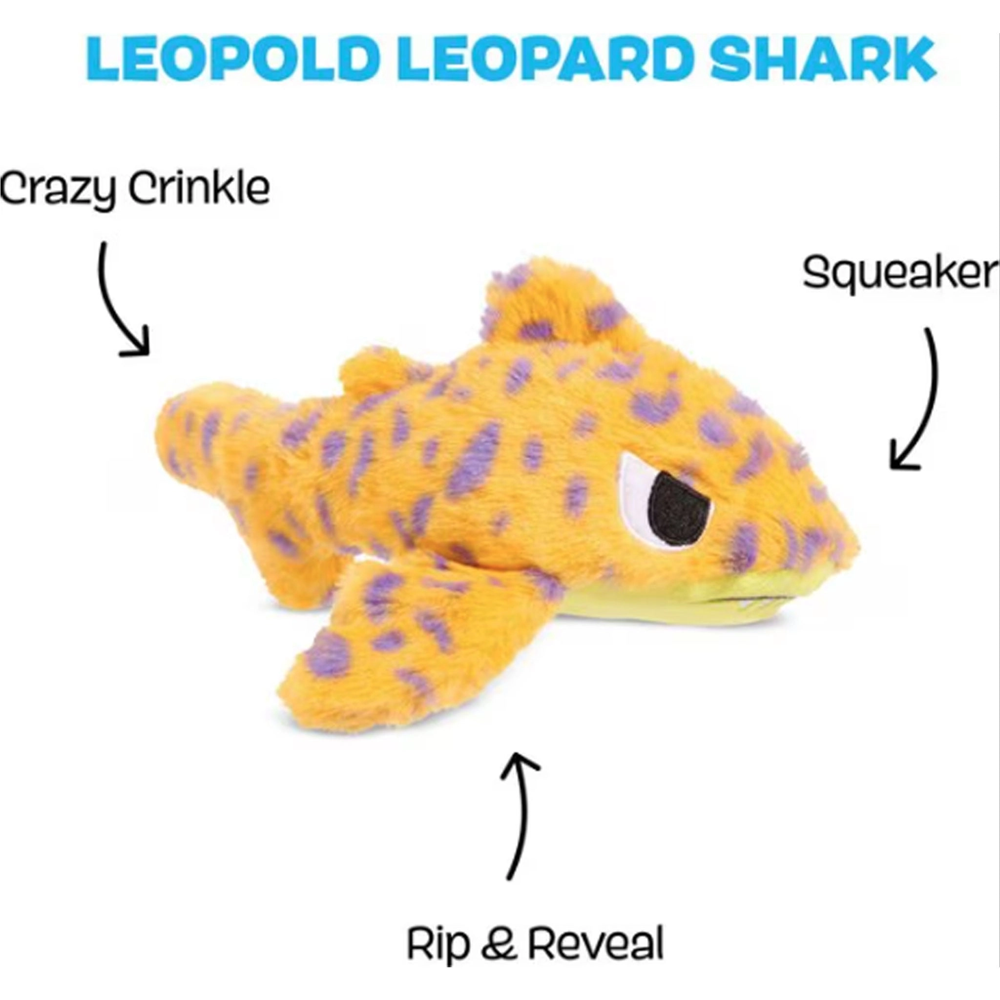 Bark Leopold Leopard Shark Dog Toy