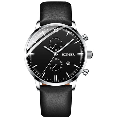 Binger Swiss Chronograph Quartz Watch Men B 1212