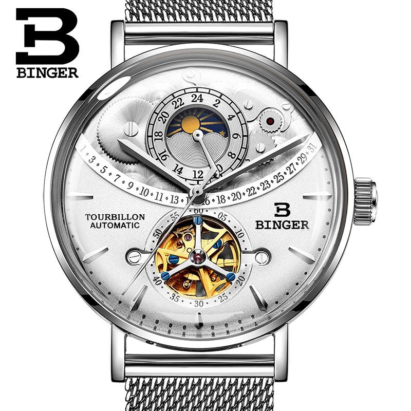 Binger Swiss Exquisite Mechanical Watch Men B 10002