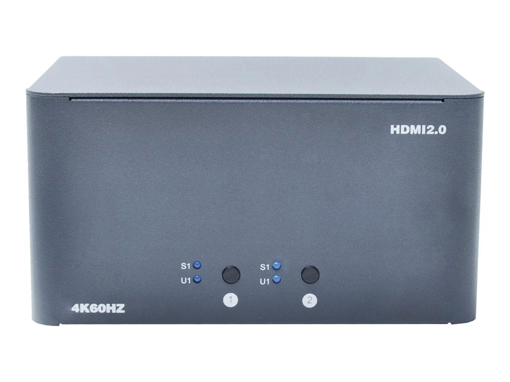 Bytecc KVM-HM2-4 - Video/audio switch - 4K, quad monitor - 4 x KVM / audio - 1 local user - desktop