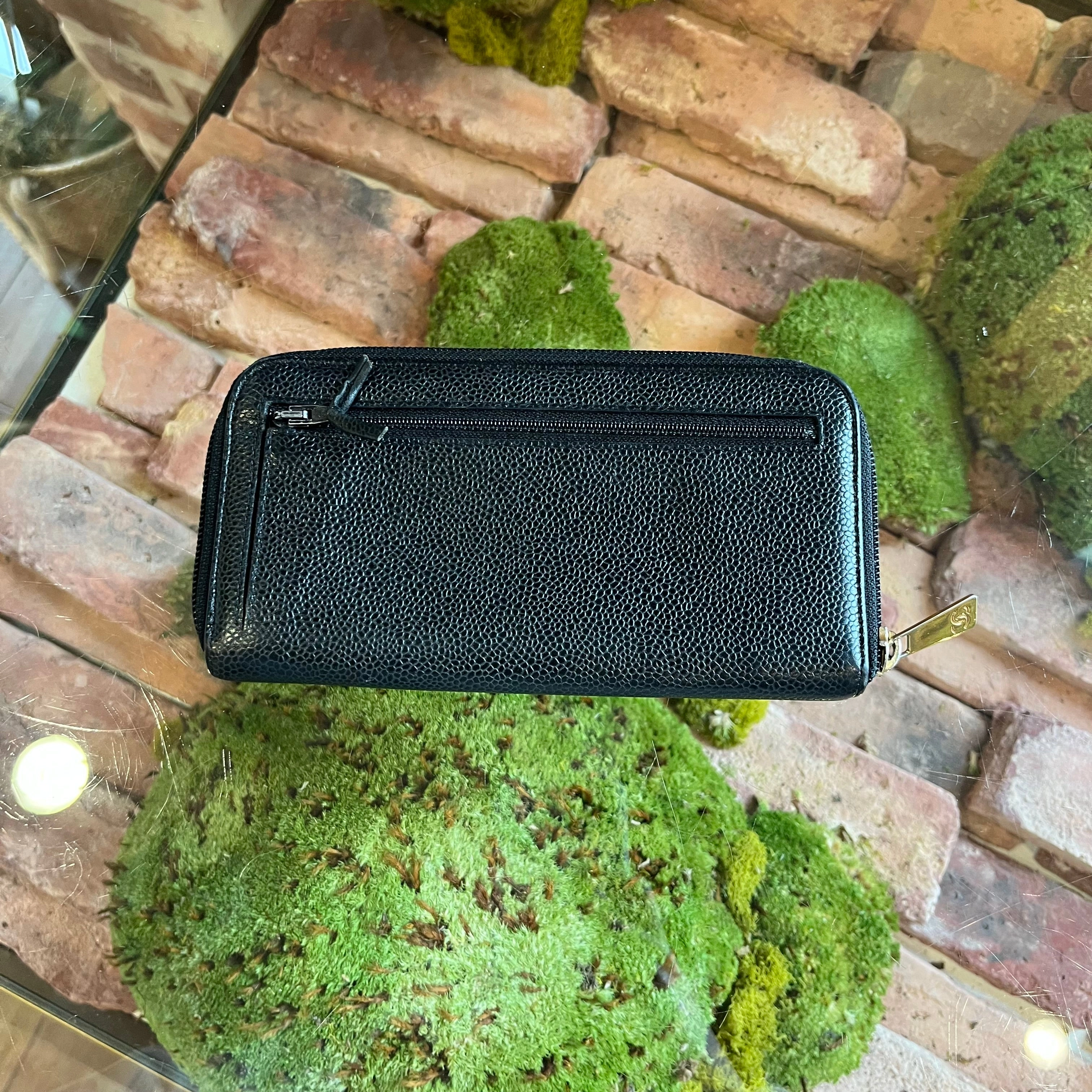 CHANEL Timeless Long Black Caviar Wallet