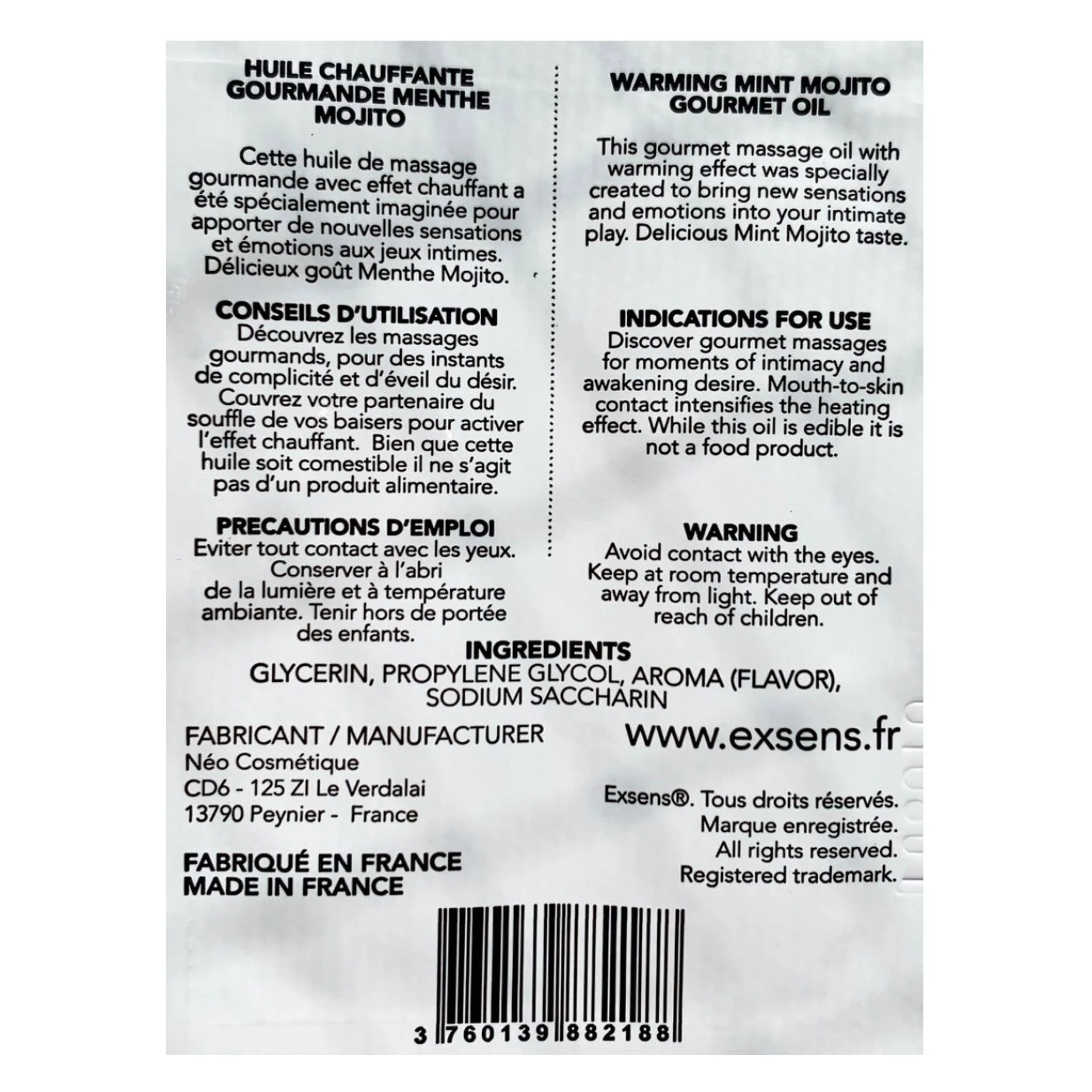 Coconut Intimate Massage Oils Foil