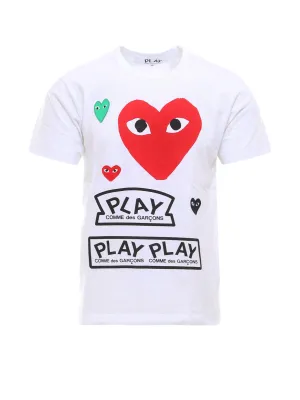 Comme des Garçons Play Multi Logo T-Shirt