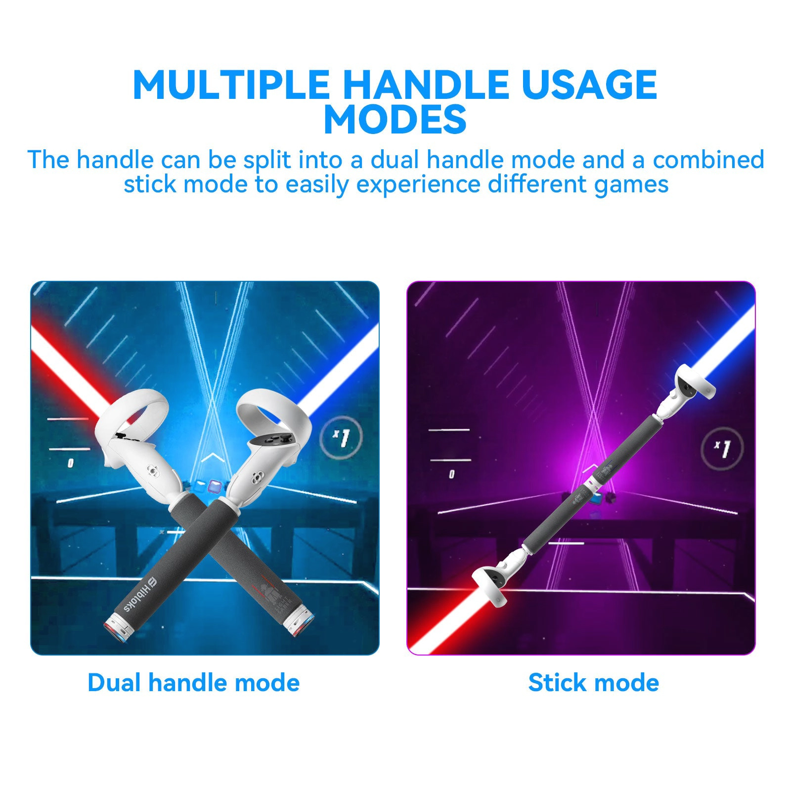 Controllers Extension Grips for Meta/Oculus Quest 2 Accessories, Long Stick Handle Extension Grips Stand
