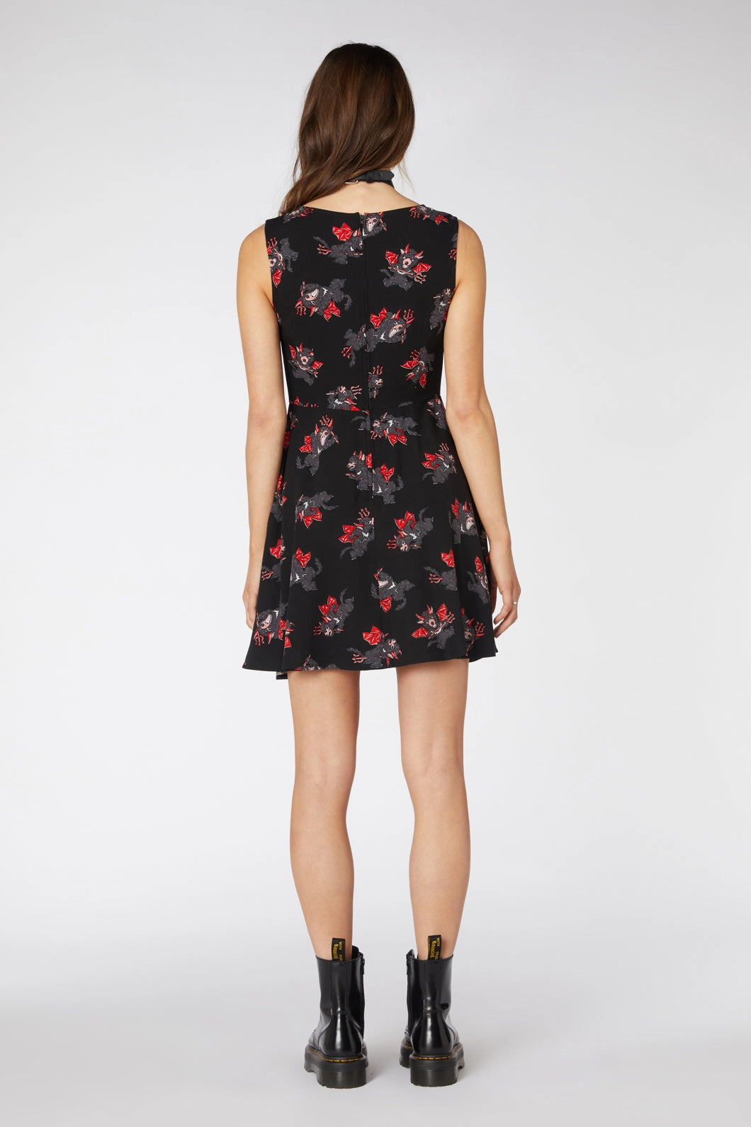 Devil Viscose Skater Dress