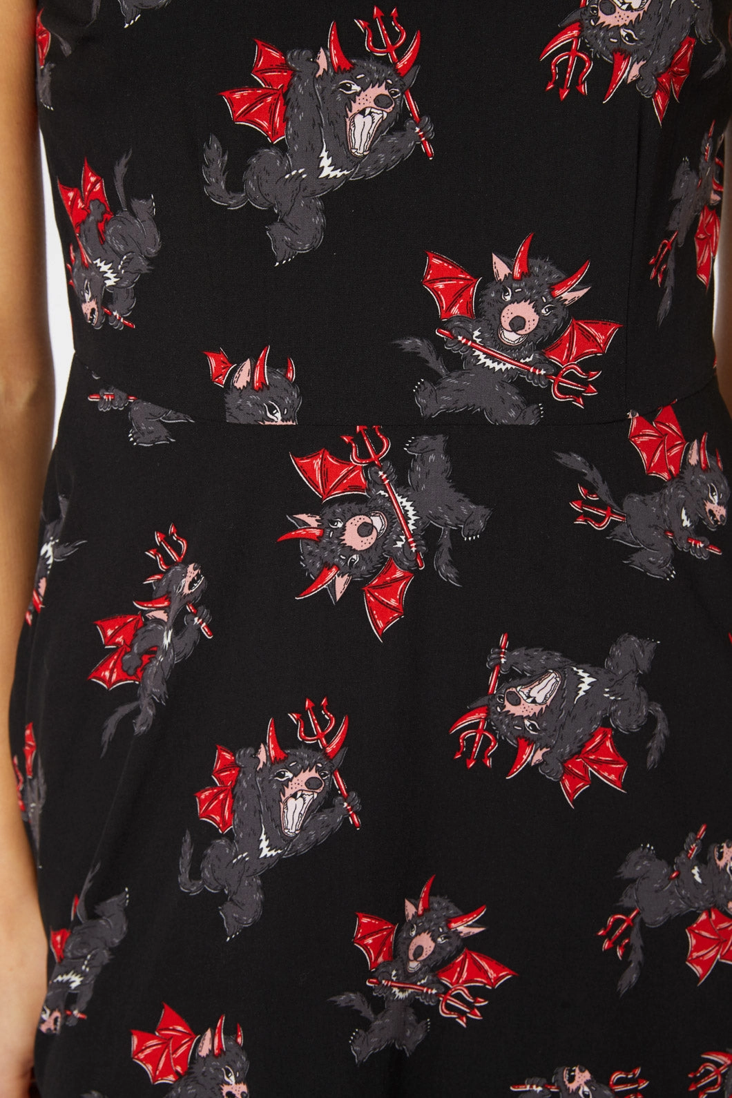 Devil Viscose Skater Dress