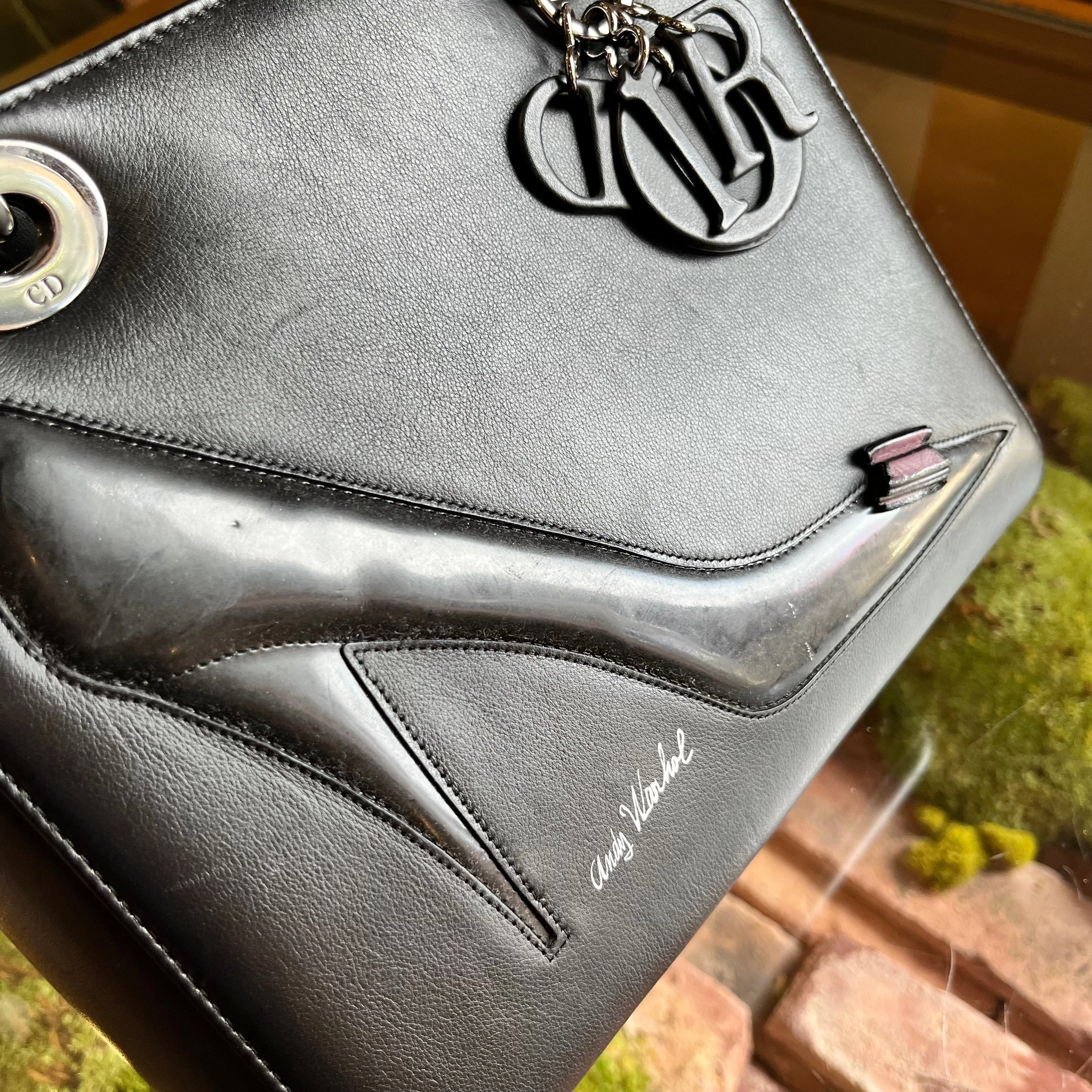 DIOR x Andy Warhol Lady Dior Medium Calfskin Tote Bag