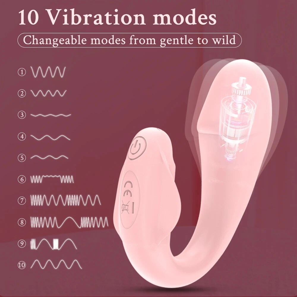 Dolphin Vibrator Remote Wearable Dildo 10 Frequency Vibrating Sex Toy