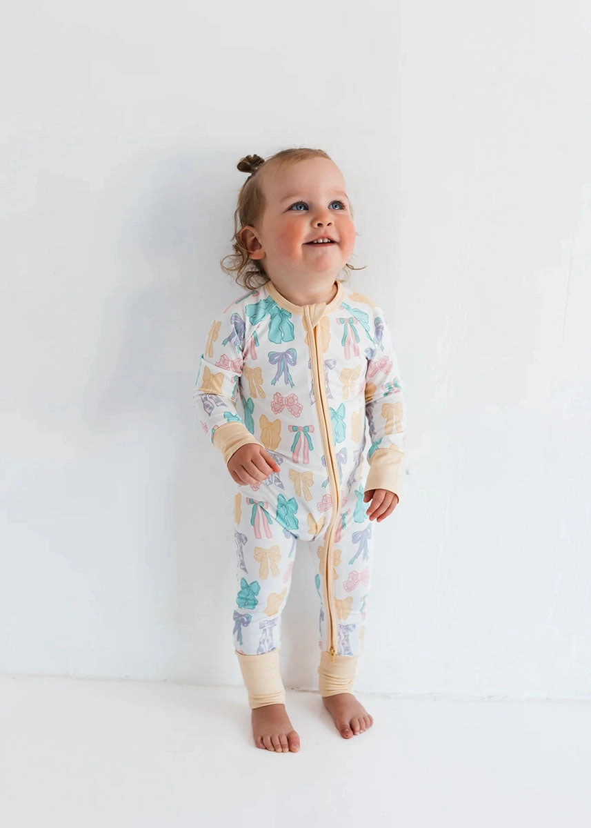 Easter Bows Zipper Romper