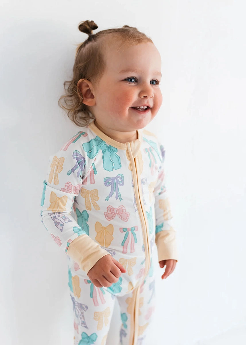 Easter Bows Zipper Romper