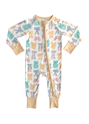 Easter Bows Zipper Romper