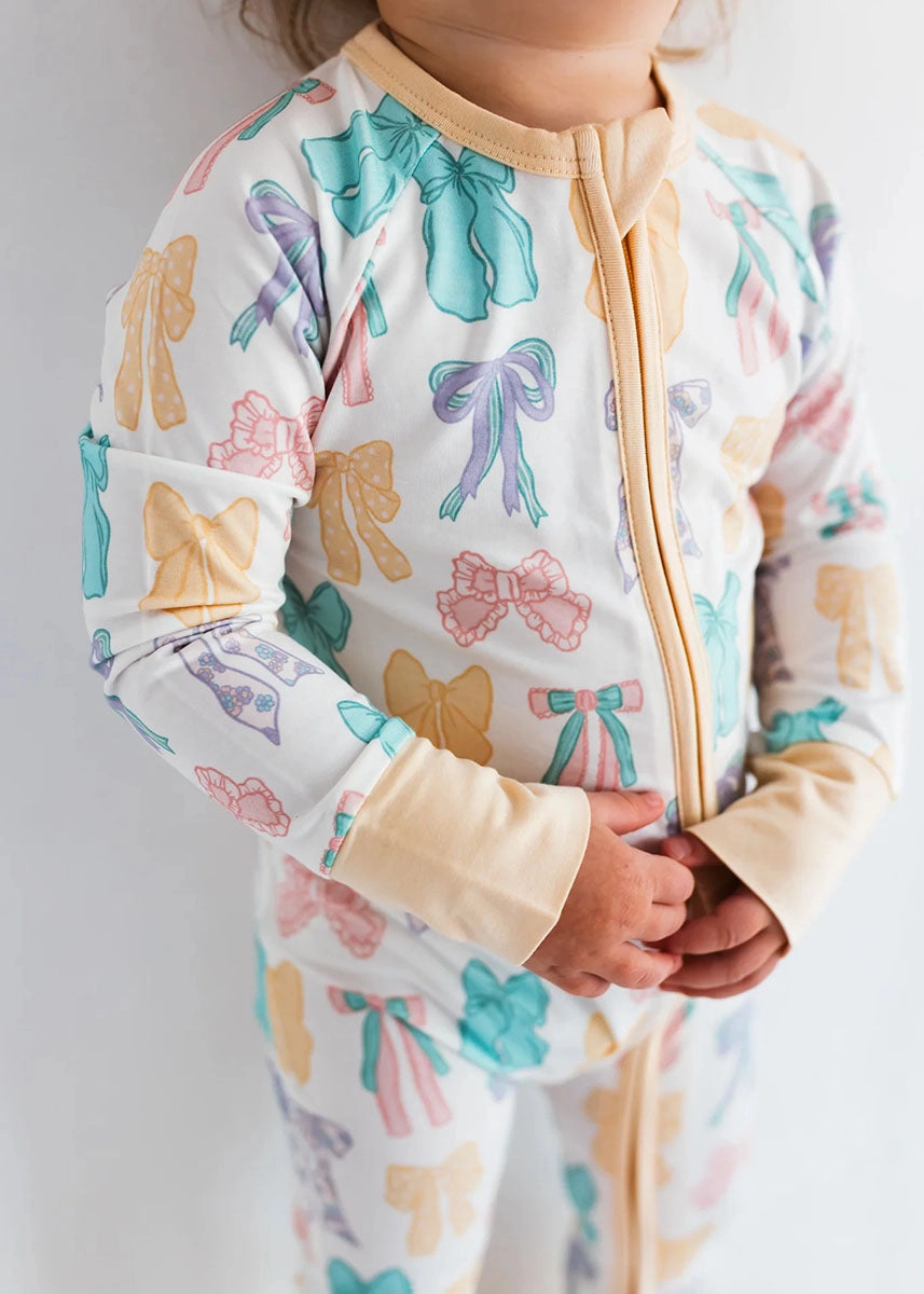 Easter Bows Zipper Romper