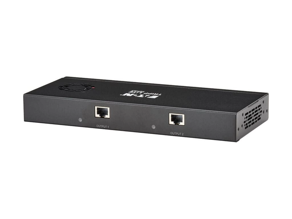 Eaton Tripp Lite Series 2-Port DisplayPort to DisplayPort Splitter/Extender Kit over Cat6, MST Hub, 8K/4K 60 Hz, DP 1.4, Up to B156E-002-8K-K