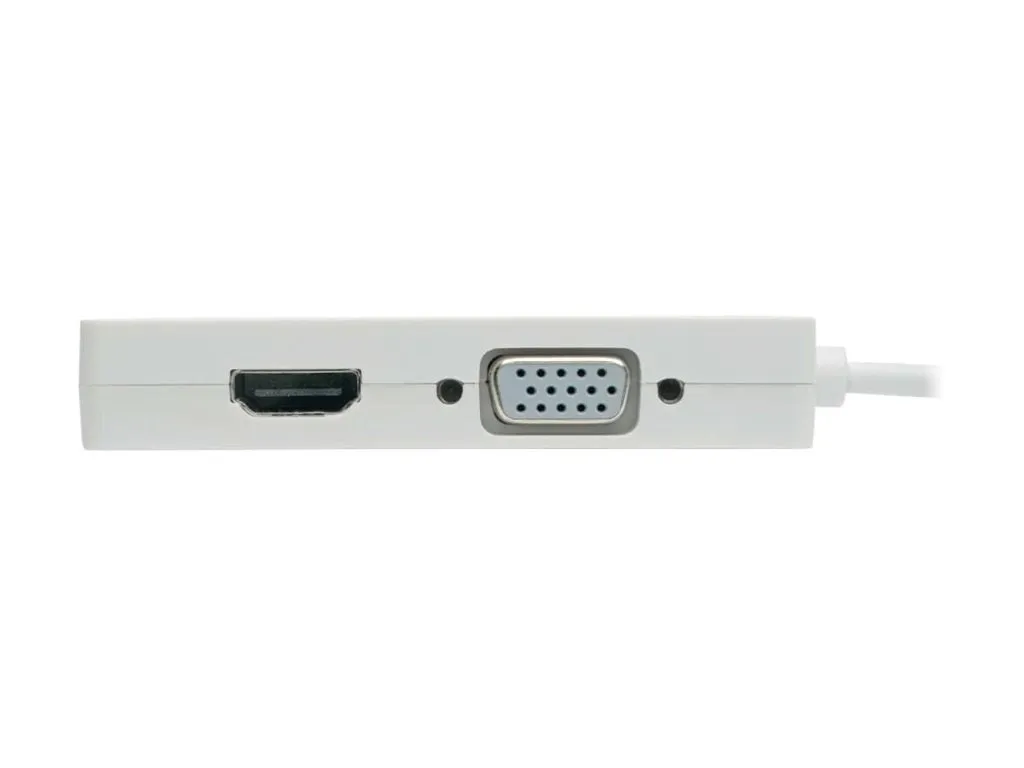 Eaton Tripp Lite Series USB C Multiport Adapter M/3xF 4K60Hz HDMI 1080p VGA   DVI Ports White - Docking station - USB-C / Thunderbolt U444-06N-HDV4K6