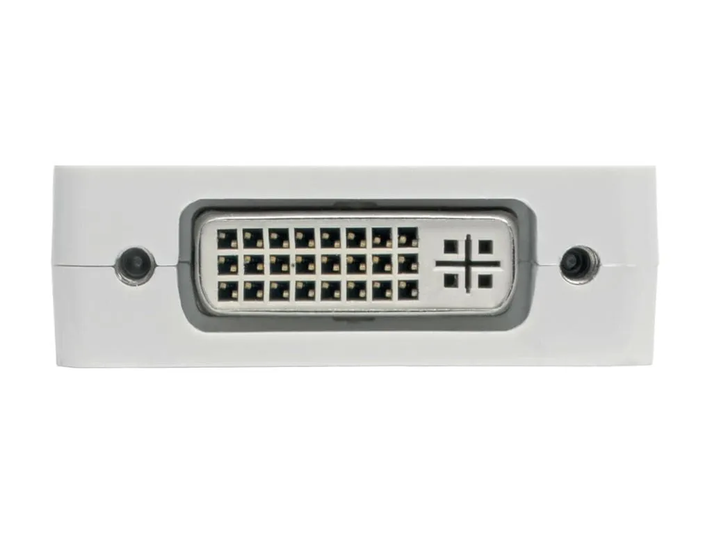 Eaton Tripp Lite Series USB C Multiport Adapter M/3xF 4K60Hz HDMI 1080p VGA   DVI Ports White - Docking station - USB-C / Thunderbolt U444-06N-HDV4K6