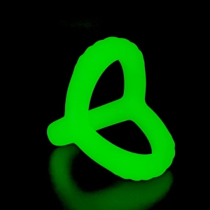 Eros Khanya Glow In The Dark Silicone Triad Cock Ring & Ball Ring