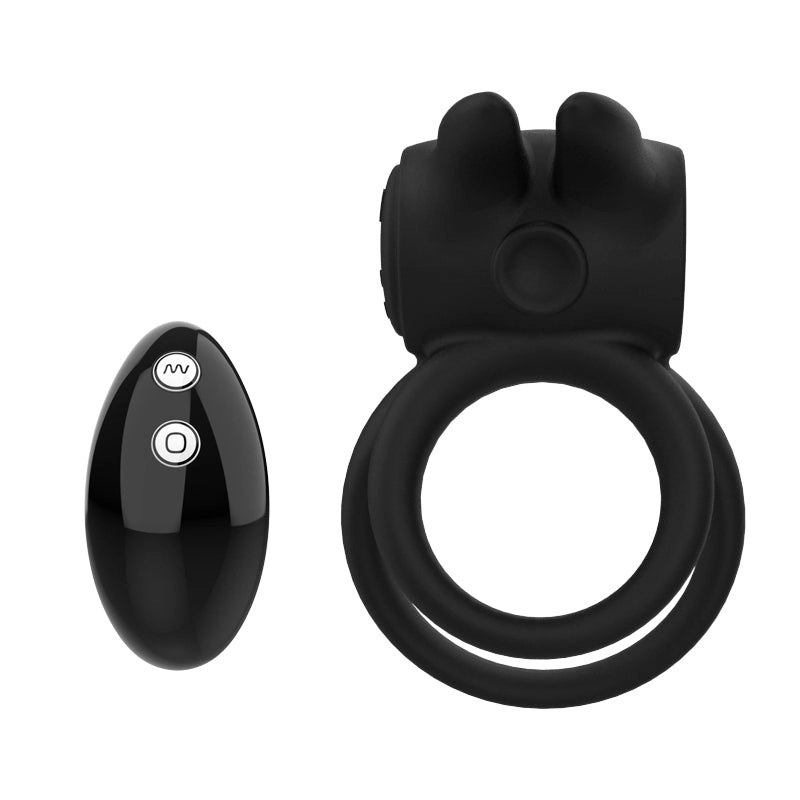 Eros Remote Controlled Rabbit Double Vibrating Cock Ring