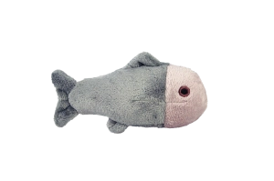 Fluff & Tuff Guppy Fish Squeakerless Plush Dog Toy