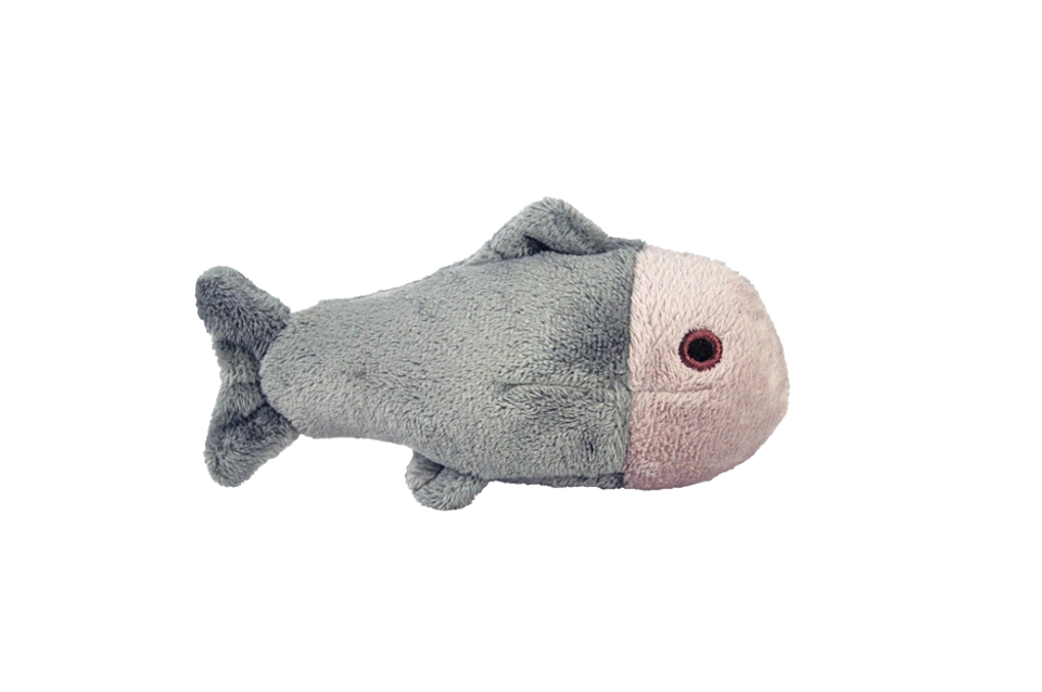 Fluff & Tuff Guppy Fish Squeakerless Plush Dog Toy