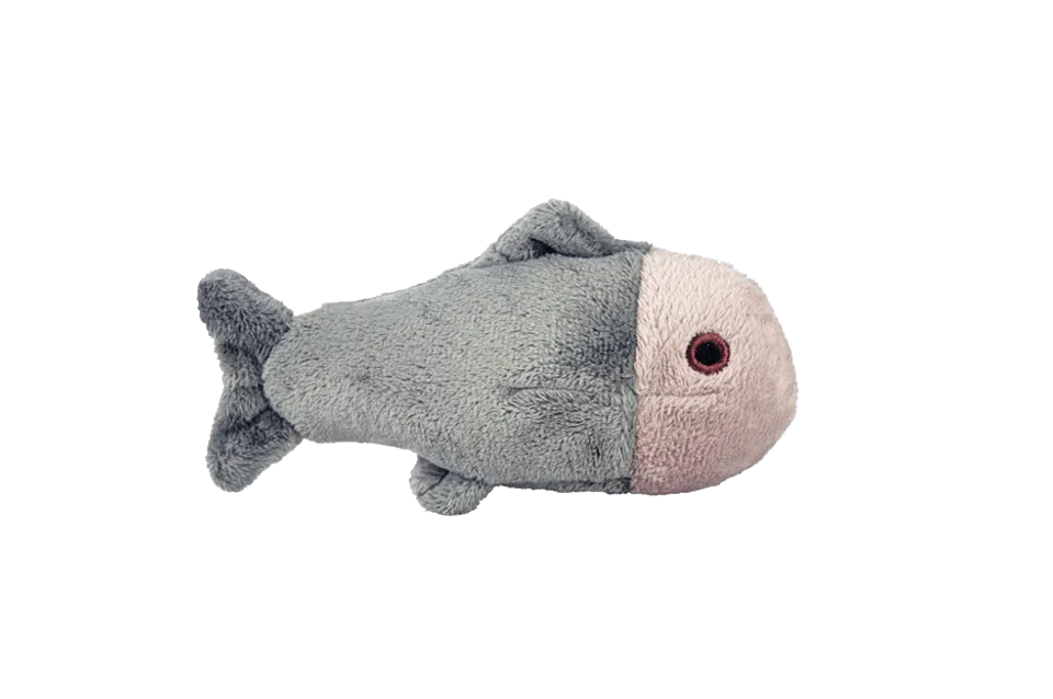 Fluff & Tuff Guppy Fish Squeakerless Plush Dog Toy
