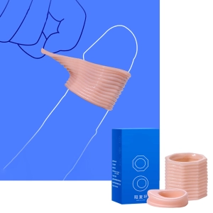 Foreskin Correction Penis Sleeve Delay Ejaculation Screw Shape Penis Ring Cock Ring Erotic Sex Toys for Men
