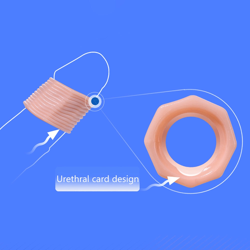 Foreskin Correction Penis Sleeve Delay Ejaculation Screw Shape Penis Ring Cock Ring Erotic Sex Toys for Men