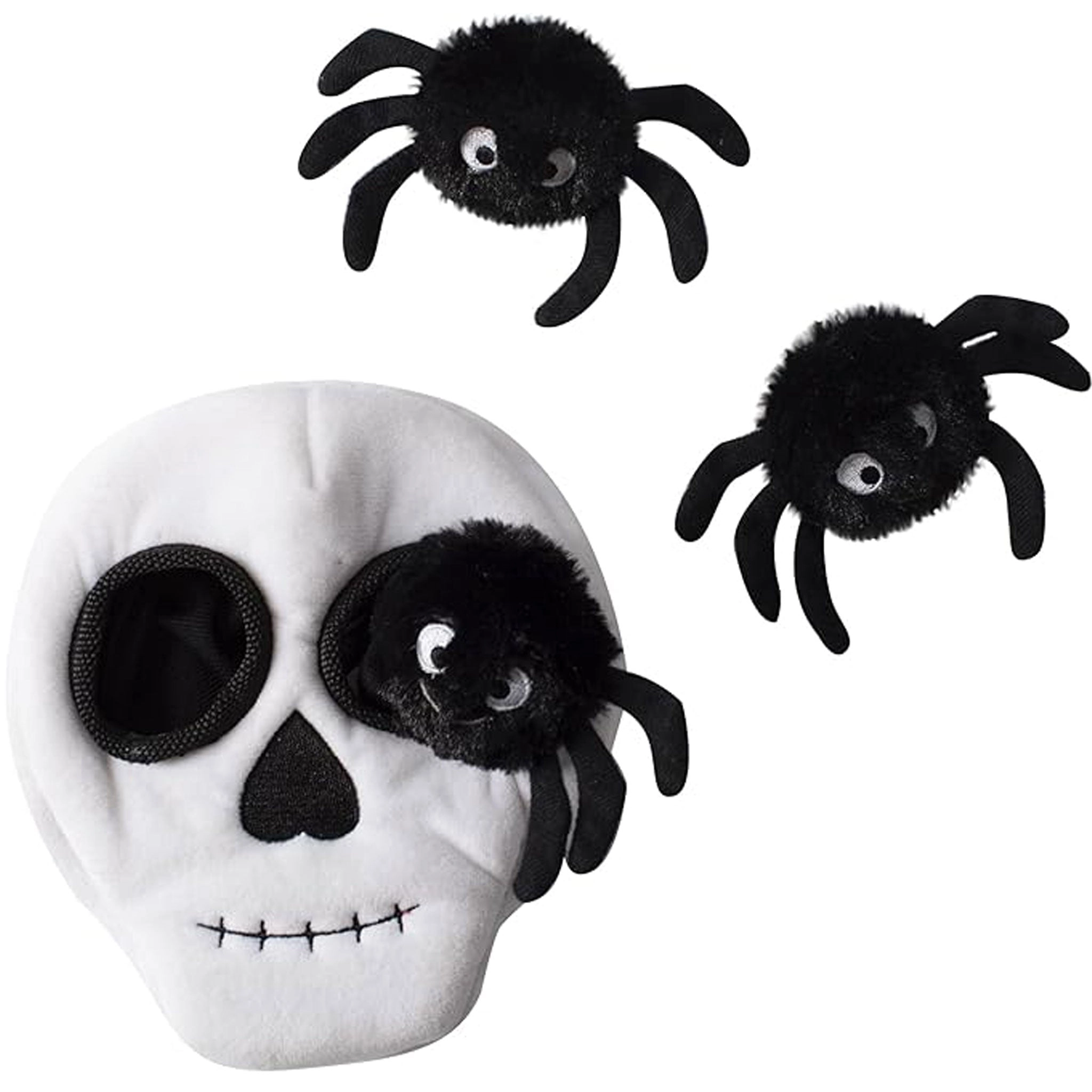 Fringe Burrow Skull w/Spiders Dog Toys