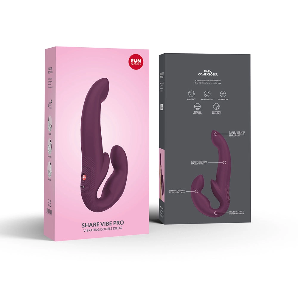 Fun Factory Share Vibe Pro Vibrating Strapless Strap-on Dildo