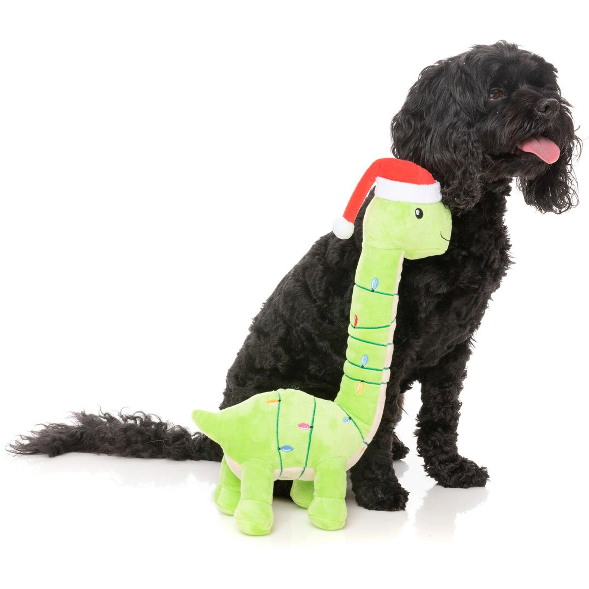 Fuzzyard Lit-a-Saurus Green Dog Toys