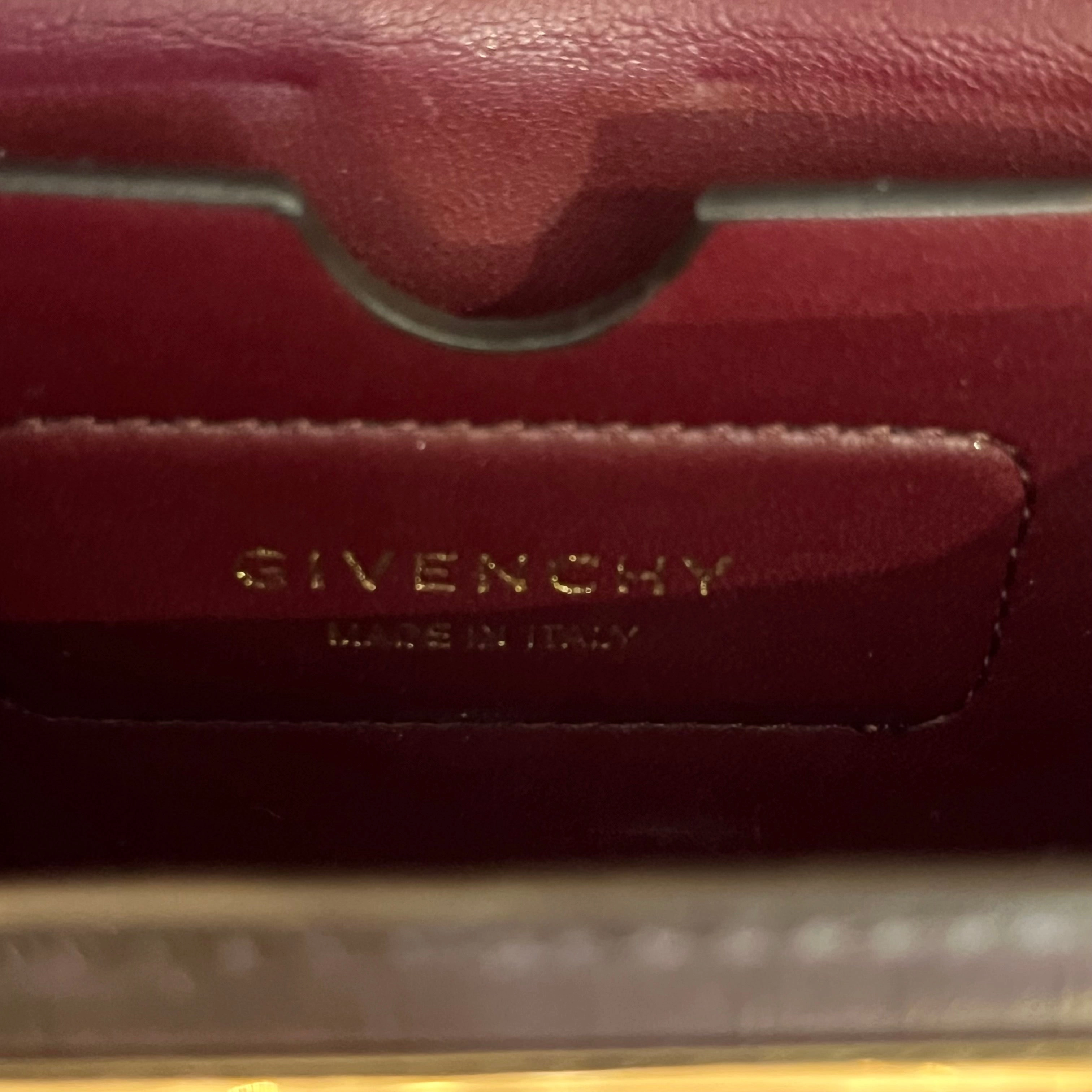 GIVENCHY Eden Nano Crocodile Embossed Leather Crossbody Bag