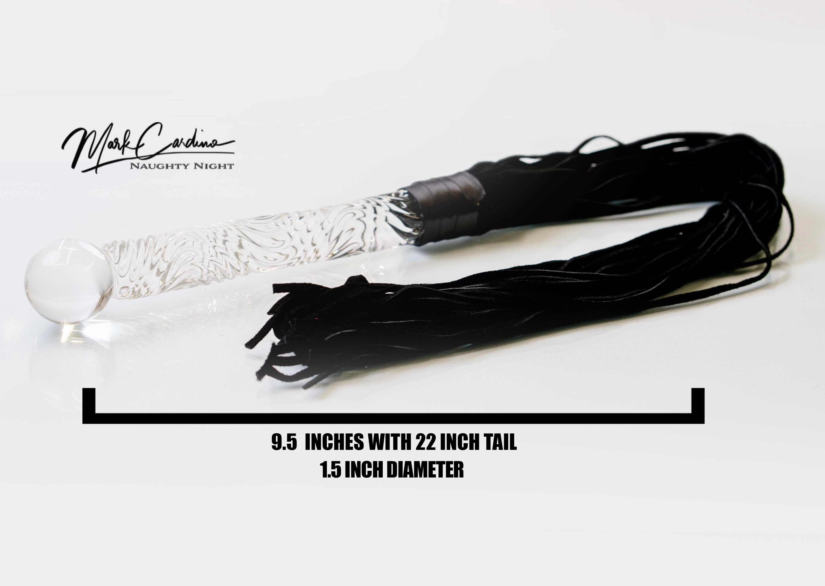 Glass & Black Suede Flogger